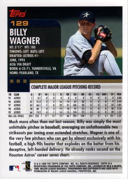 2000 Topps #129 Billy Wagner Back