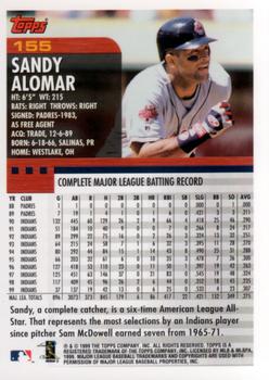 2000 Topps #155 Sandy Alomar Back