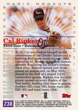 2000 Topps #238 Cal Ripken Jr. Back