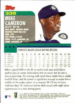 2000 Topps #335 Mike Cameron Back