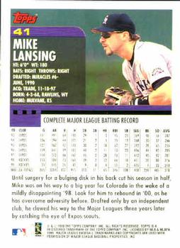 2000 Topps #41 Mike Lansing Back