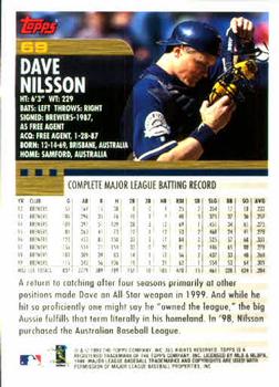2000 Topps #69 Dave Nilsson Back