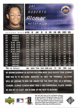 2002 Upper Deck MVP - Silver #241 Roberto Alomar  Back