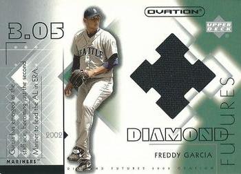 2002 Upper Deck Ovation - Diamond Futures Jerseys #DF-FG Freddy Garcia  Front