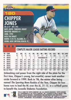 2000 Topps Chrome #180 Chipper Jones Back