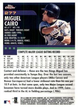 2000 Topps Chrome #277 Miguel Cairo Back