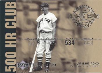 2002 Upper Deck Piece of History - 500 Home Run Club #HR2 Jimmie Foxx  Front