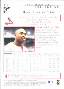 2000 Topps Gallery #12 Ray Lankford Back