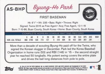 2016 Topps Archives Snapshots #AS-BHP Byung-Ho Park Back