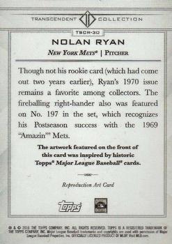 2016 Topps Transcendent Collection - Anniversary Sketch Reproductions #TSCR-30 Nolan Ryan Back