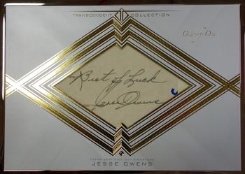 2016 Topps Transcendent Collection - Oversized Cut Signature Box Toppers #TCS-JO Jesse Owens Front