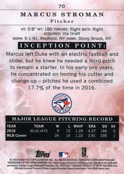2017 Topps Inception #70 Marcus Stroman Back