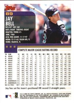 2000 Topps Opening Day #89 Jay Bell Back