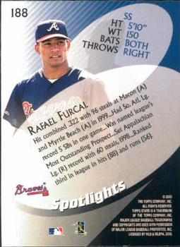 2000 Topps Stars #188 Rafael Furcal Back