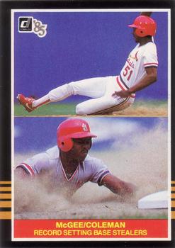 1985 Donruss Highlights #29 Willie McGee / Vince Coleman Front