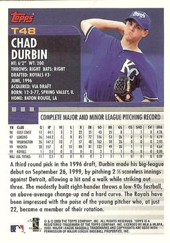 2000 Topps Traded & Rookies #T48 Chad Durbin Back