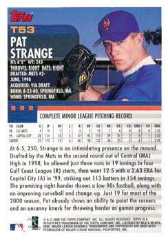 2000 Topps Traded & Rookies #T53 Pat Strange Back
