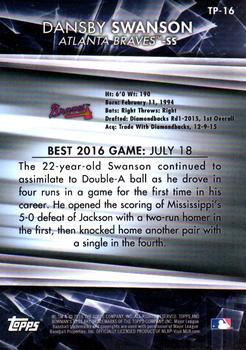 2016 Bowman's Best - Top Prospects #TP-16 Dansby Swanson Back