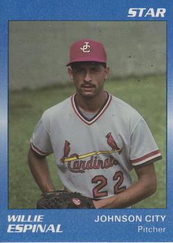 1989 Star Johnson City Cardinals - Platinum #11 Willie Espinal Front