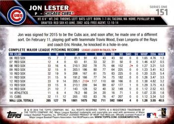 2016 Topps - 65th Anniversary #151 Jon Lester Back
