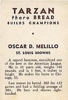 1934 Tarzan Bread (D382) #NNO Oscar Melillo Back