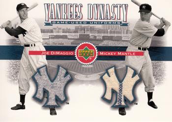 2002 Upper Deck - Yankee Dynasty #YJ-DM Joe DiMaggio / Mickey Mantle  Front