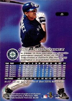 2000 Ultra #1 Alex Rodriguez Back