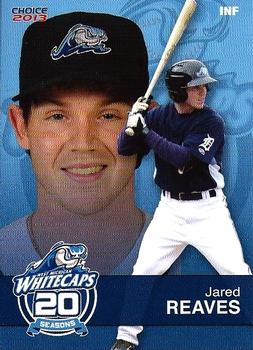 2013 Choice West Michigan Whitecaps #16 Jared Reaves Front