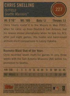 2003 Bazooka - Minis #227 Chris Snelling Back