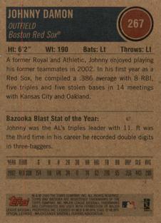 2003 Bazooka - Minis #267 Johnny Damon Back