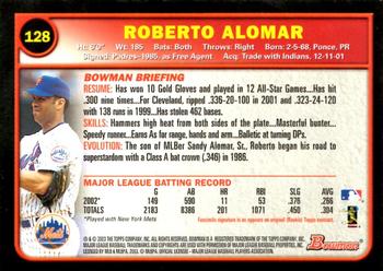 2003 Bowman - Gold #128 Roberto Alomar Back