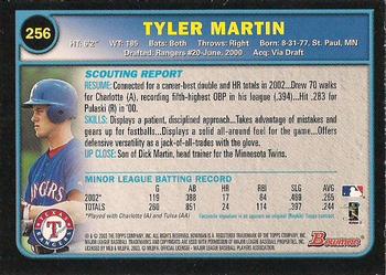 2003 Bowman - Gold #256 Tyler Martin Back