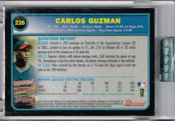 2003 Bowman - Uncirculated Metallic Gold #226 Carlos Guzman Back