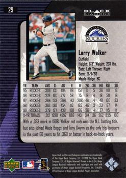 2000 Upper Deck Black Diamond #29 Larry Walker Back