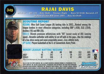 2003 Bowman Chrome - X-Fractors #349 Rajai Davis Back