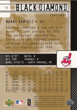 2000 Upper Deck Black Diamond Rookie Edition #13 Manny Ramirez Back