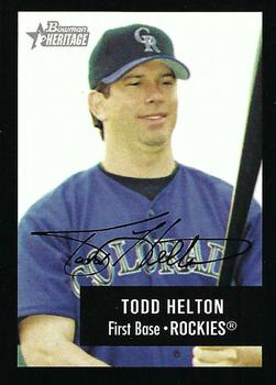 2003 Bowman Heritage - Facsimile Signature #2 Todd Helton Front