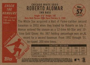 2003 Bowman Heritage - Facsimile Signature #57 Roberto Alomar Back