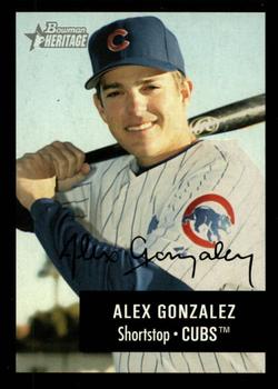 2003 Bowman Heritage - Facsimile Signature #68 Alex Gonzalez Front