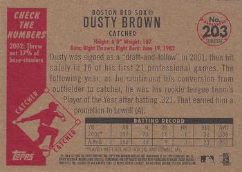 2003 Bowman Heritage - Facsimile Signature #203 Dusty Brown Back