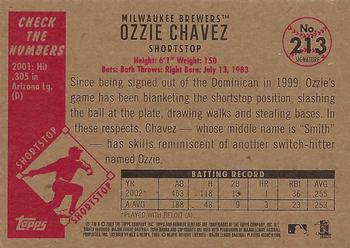 2003 Bowman Heritage - Facsimile Signature #213 Ozzie Chavez Back