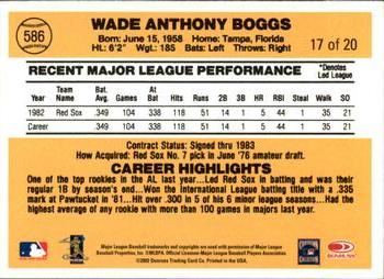 2003 Donruss - Anniversary 1983 #17 Wade Boggs Back