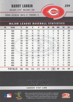 2003 Donruss - Stat Line Career #259 Barry Larkin Back