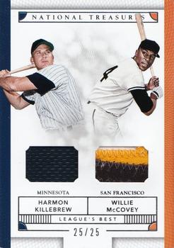 2016 Panini National Treasures - League's Best Combos #LLC-KM Willie McCovey / Harmon Killebrew Front