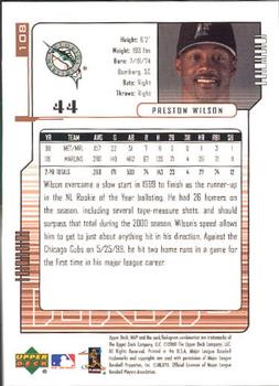 2000 Upper Deck MVP #108 Preston Wilson Back