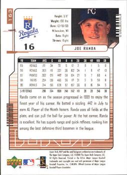 2000 Upper Deck MVP #163 Joe Randa Back