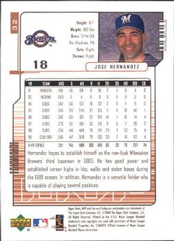 2000 Upper Deck MVP #32 Jose Hernandez Back