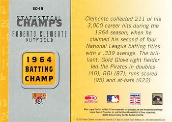2003 Donruss Champions - Statistical Champs #SC-19 Roberto Clemente Back