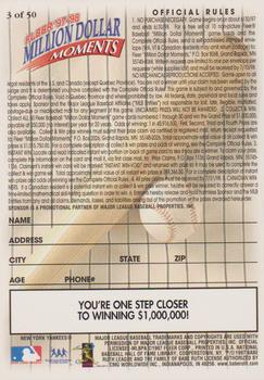 1997-98 Fleer Million Dollar Moments - Blank Front Game Cards #3 Blank Back