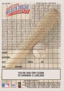 1997-98 Fleer Million Dollar Moments - Blank Front Game Cards #45 Blank Back